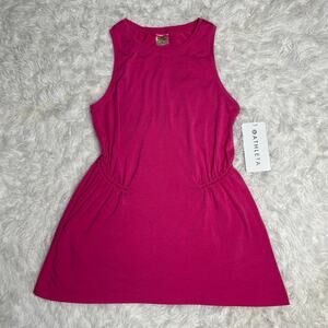 Athleta Air Out Cinch Tank Longer Length Tunic Tank Top Pink Women's XS NWT